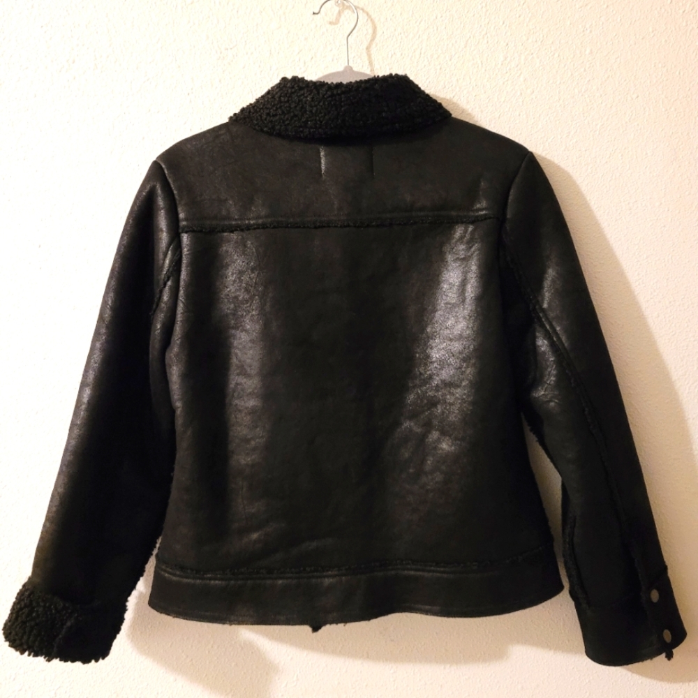 NWT Marrakech Women's Marissa Sherpa Fully Lined Moto/Bikers Jacket  Size Small - Picture 12 of 16